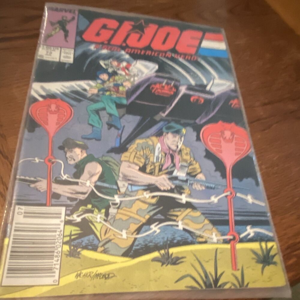 G.I. JOE MARVEL COMIC BOOK #73 VERYGOOD 1988 VINTAGE COLLECTOR PLASTIC PROTECTOR